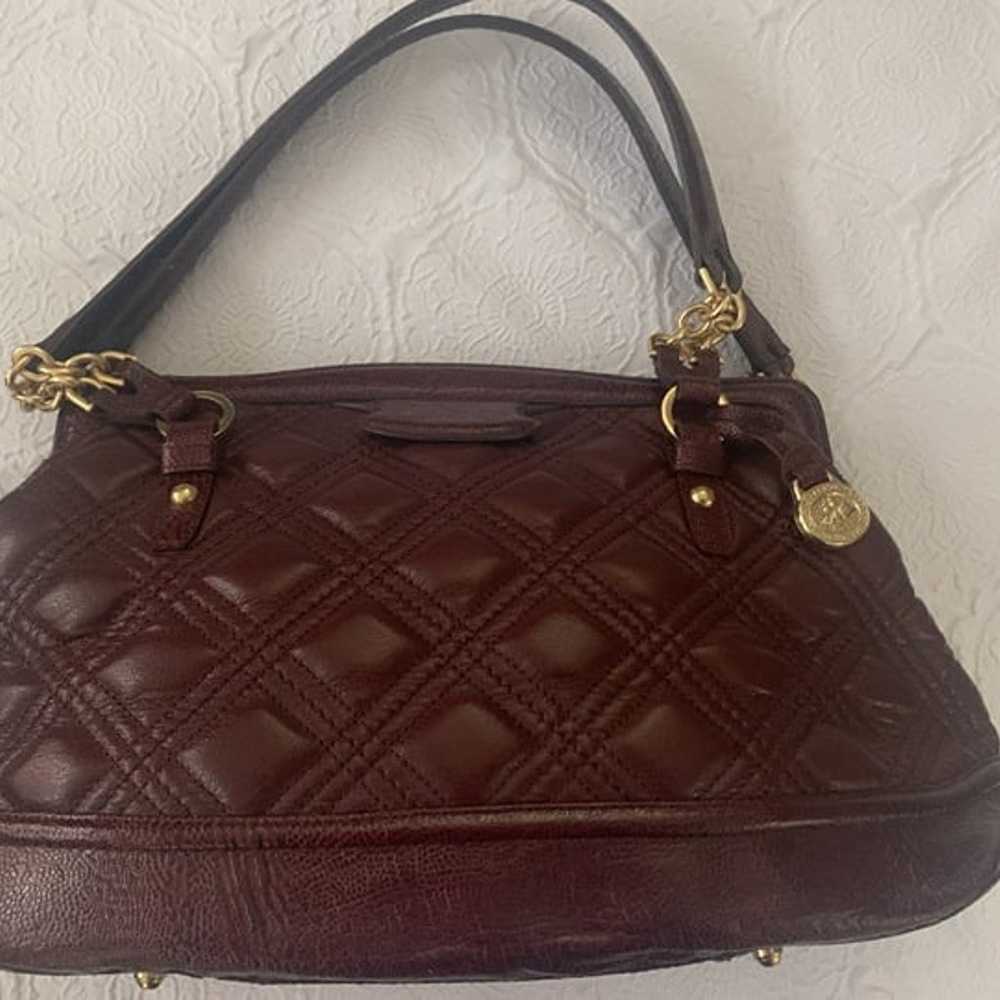 Brahmin Brown Red Amy Rivington Quilted Leather S… - image 1