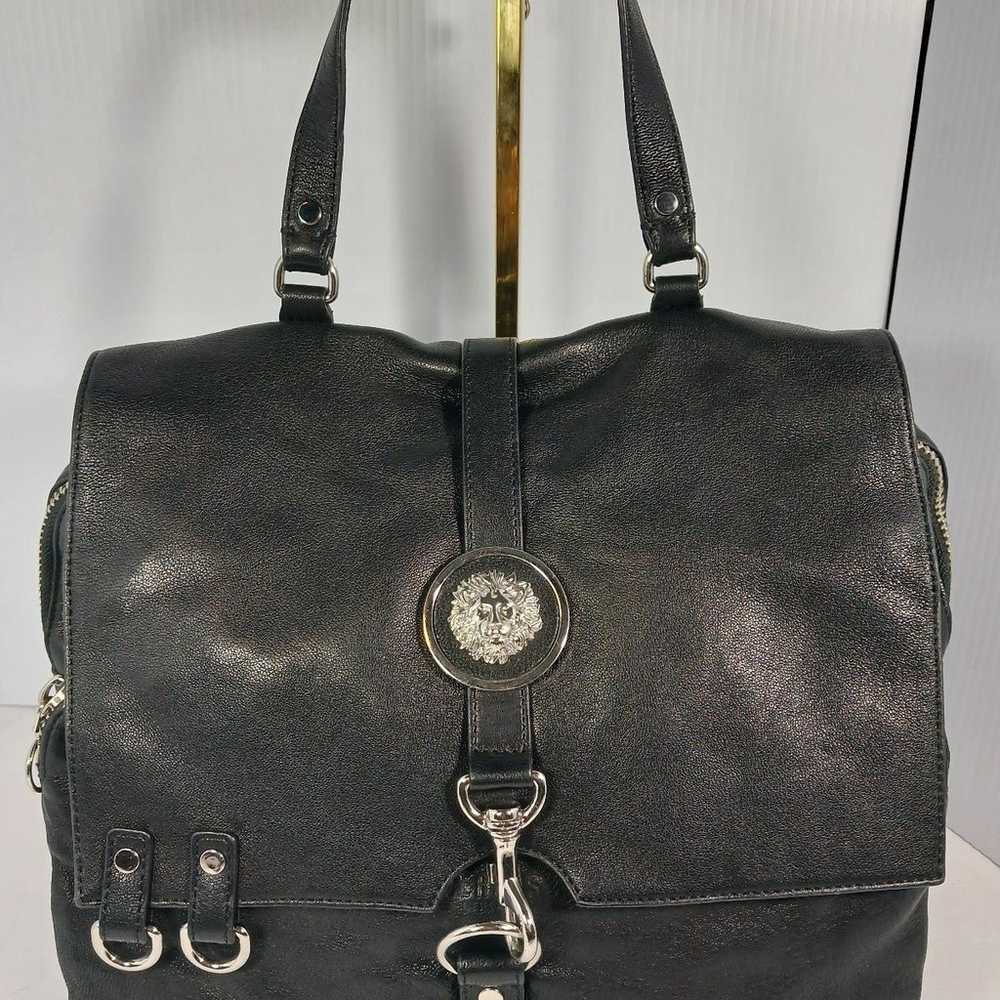 Versus Versace black lion leather shoulder handbag - image 1