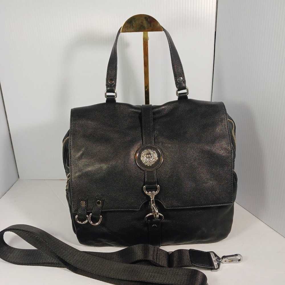 Versus Versace black lion leather shoulder handbag - image 2