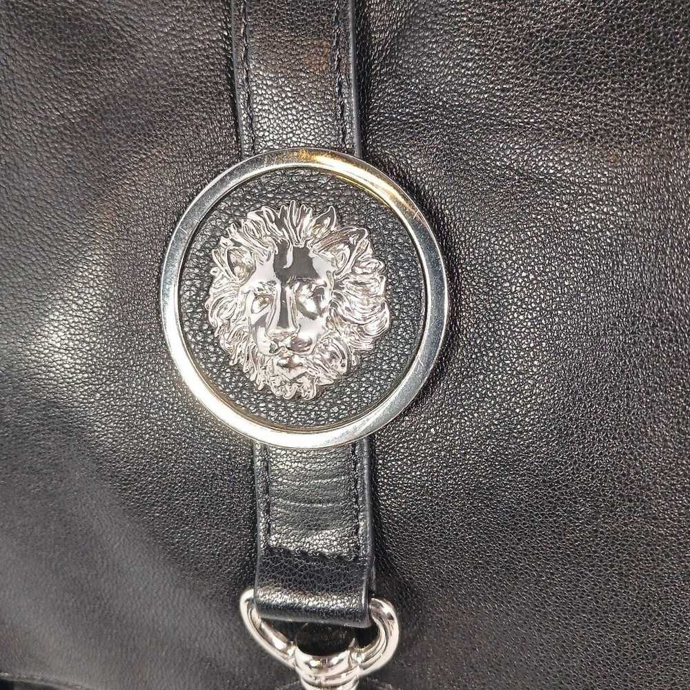 Versus Versace black lion leather shoulder handbag - image 4