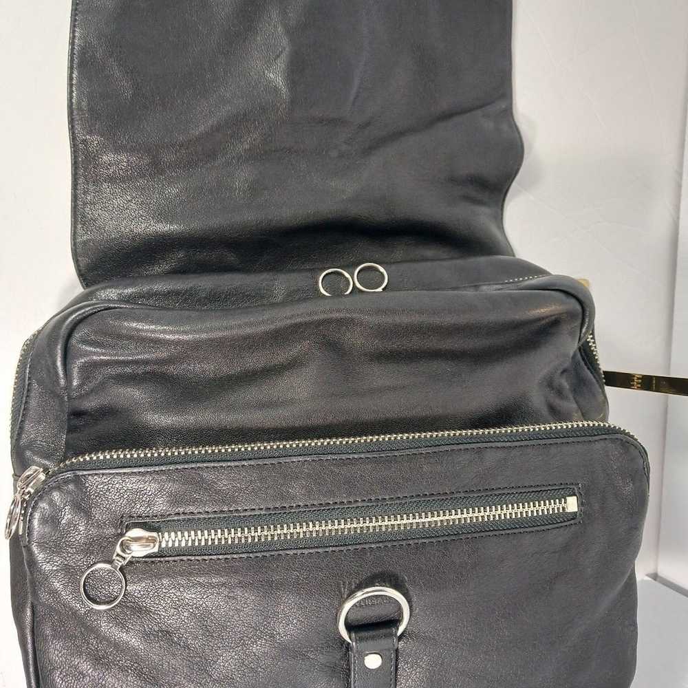 Versus Versace black lion leather shoulder handbag - image 7
