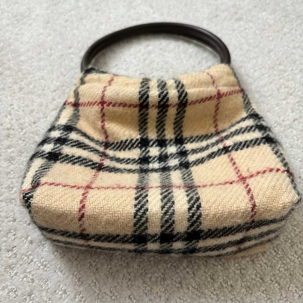 Authentic Burberry wool nova check handbag - image 2