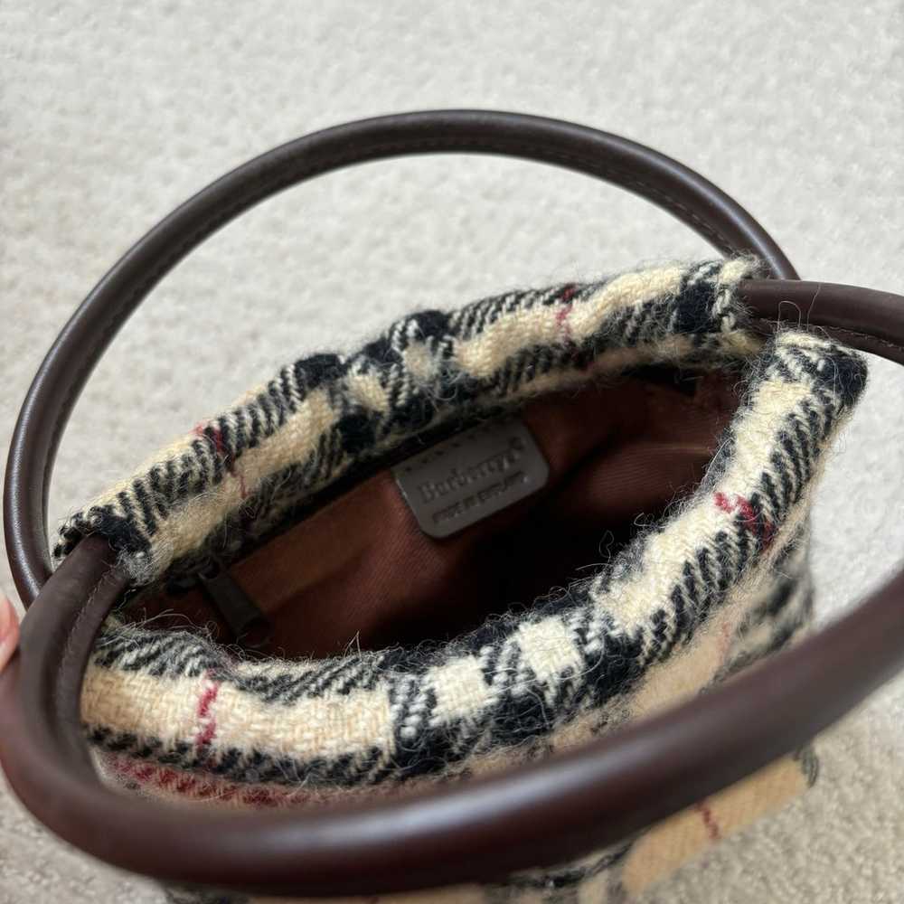 Authentic Burberry wool nova check handbag - image 5