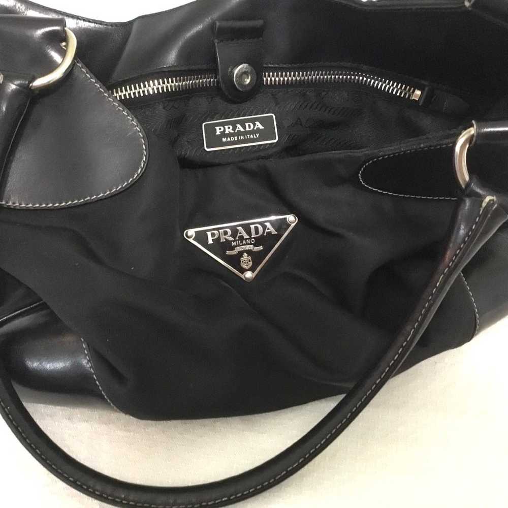 Black Prada Milano Nylon Shoulder Bag - image 12
