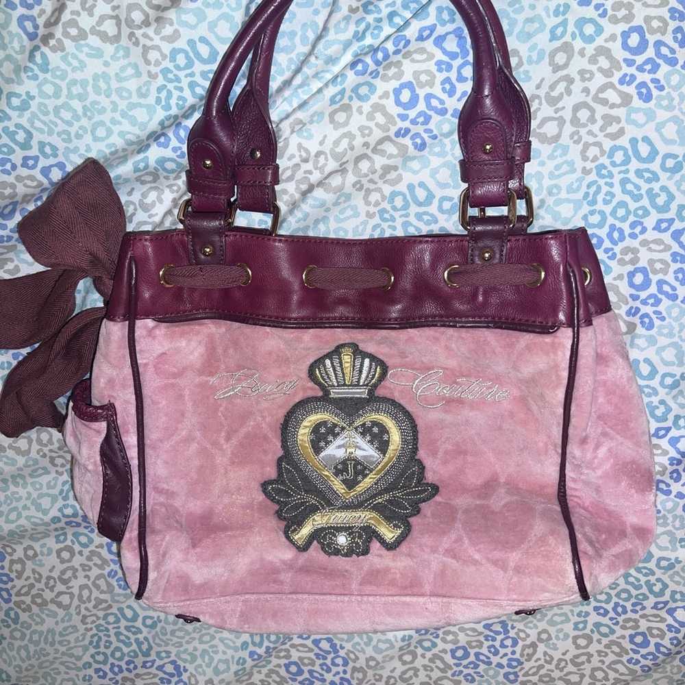Vintage Pink Juicy Couture Purse Tote Bag Handbag… - image 11