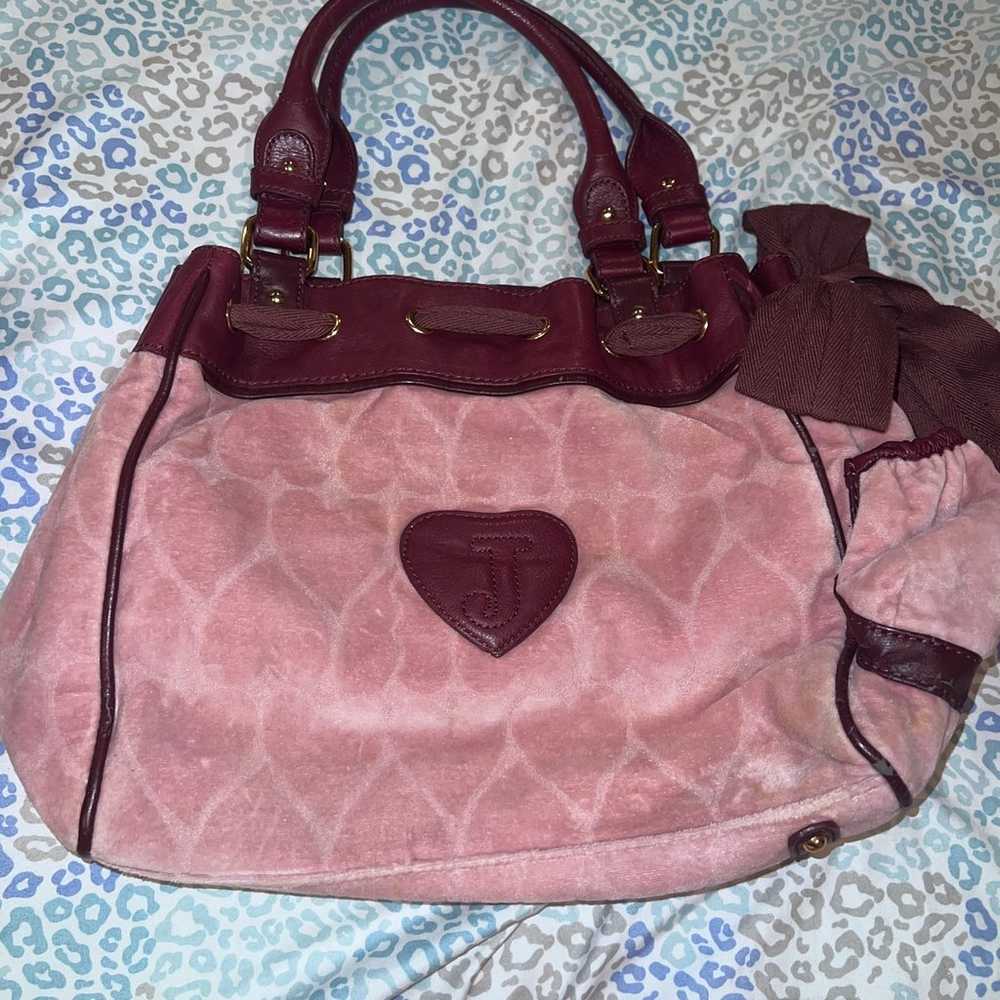 Vintage Pink Juicy Couture Purse Tote Bag Handbag… - image 3