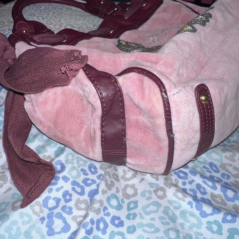Vintage Pink Juicy Couture Purse Tote Bag Handbag… - image 7