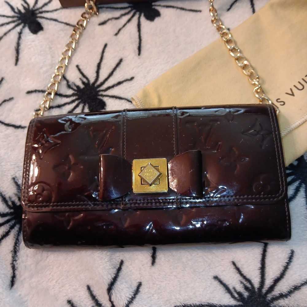 louis vitton burgundy patent leather wallet - image 2