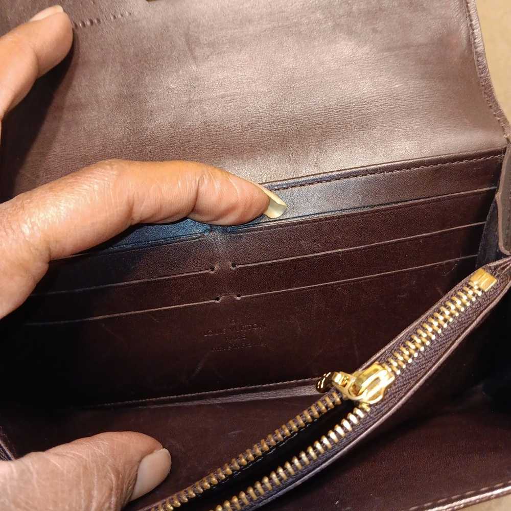 louis vitton burgundy patent leather wallet - image 7