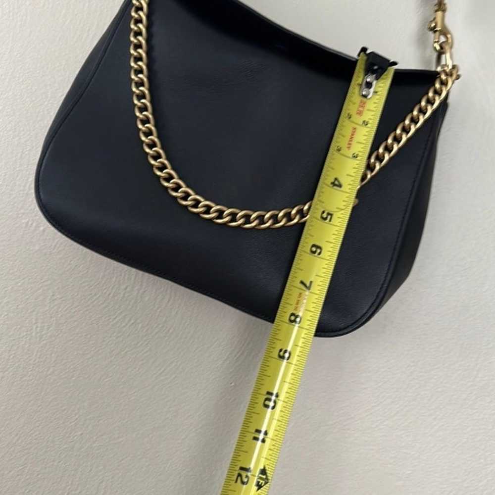 Coach Signature Chain Hobo in smooth black leather - image 6
