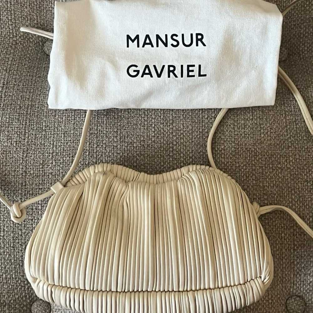 Mansur Gavrial Textured Cream Mini Cloud Clutch C… - image 7