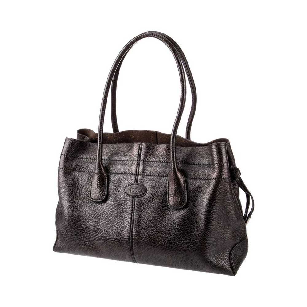 Tod's Dark Brown Pebbled Leather Shoulder Bag Tot… - image 3