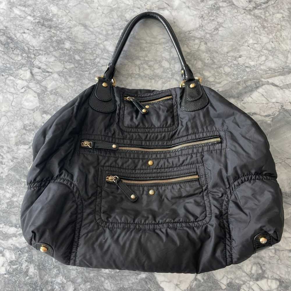 Tod's Nylon and Leather Shoulder Tote Black - image 2