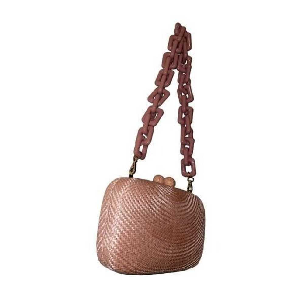 Serpui Woven Wicker Straw Clutch Bag New - image 7