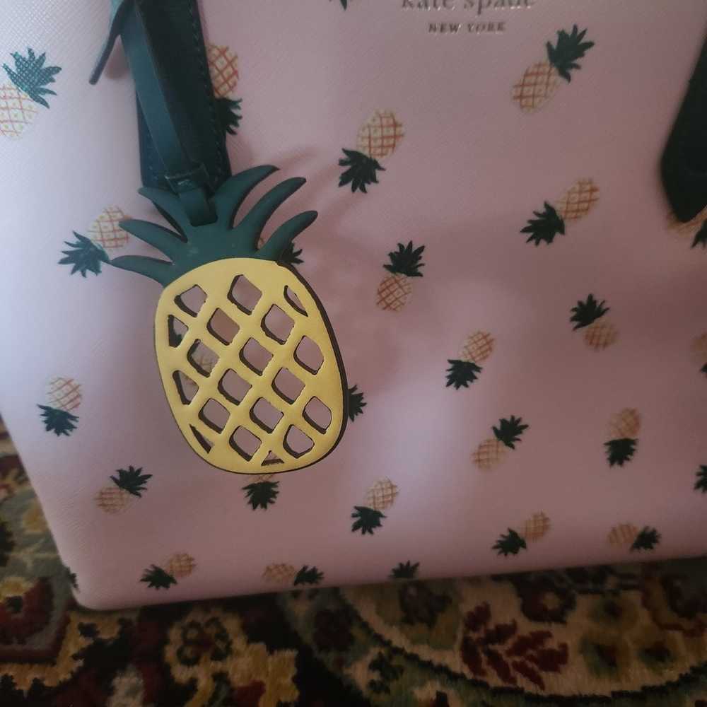 Kate Spade Marlee Pineapple Shoulder Tote Bag Pur… - image 12