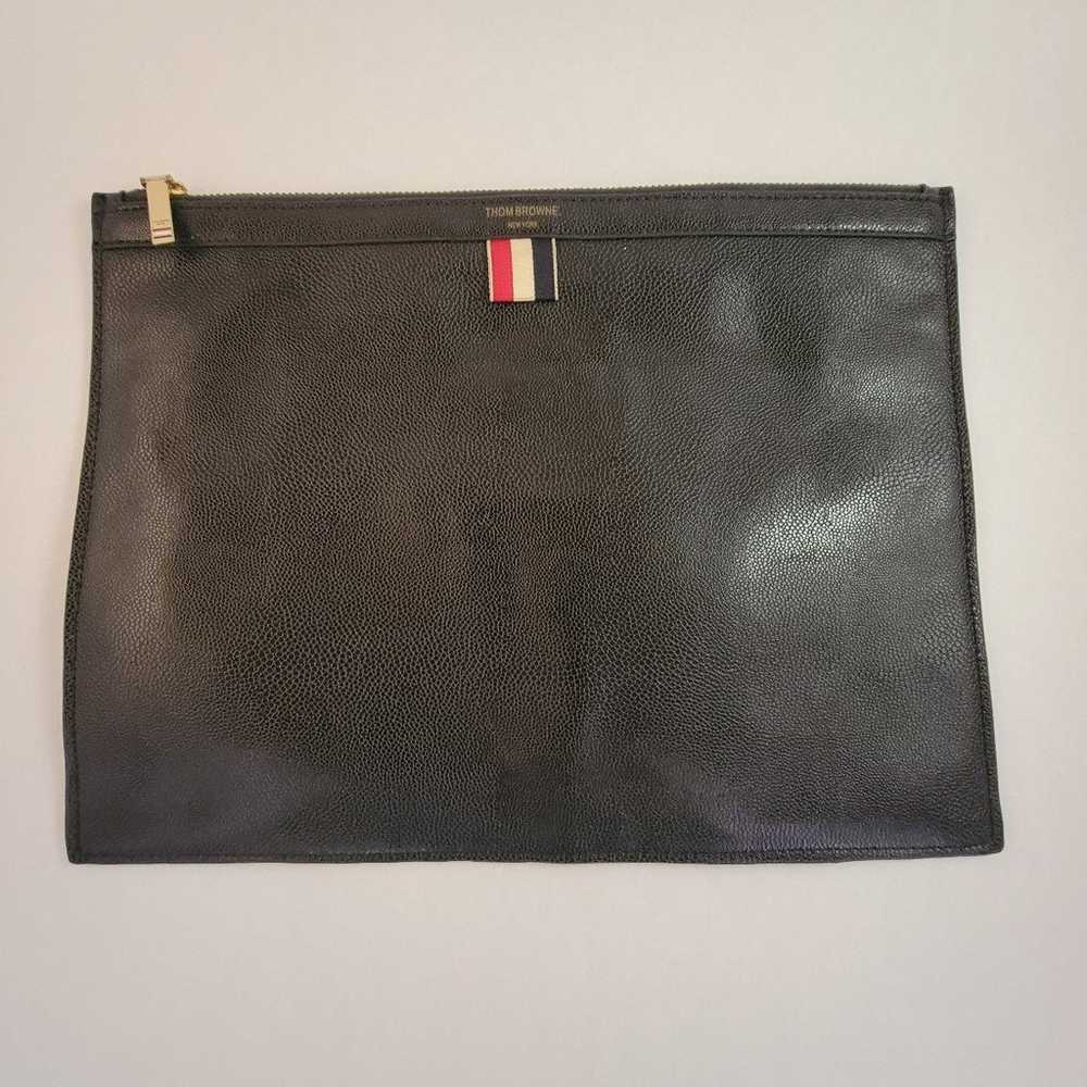 Thom Browne Leather Clutch Bag - image 1
