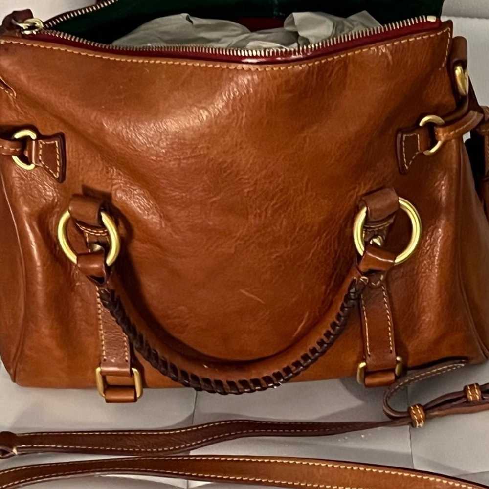 Dooney Bourke Brown Leather Handbag Florentine Va… - image 12