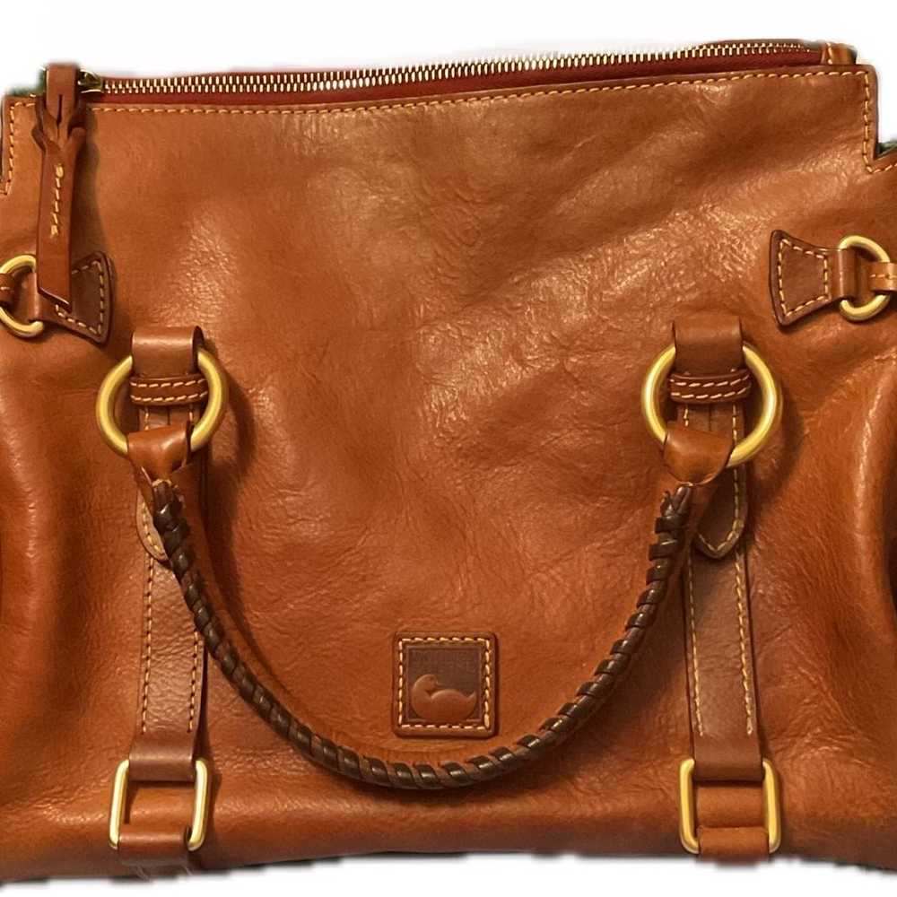 Dooney Bourke Brown Leather Handbag Florentine Va… - image 1