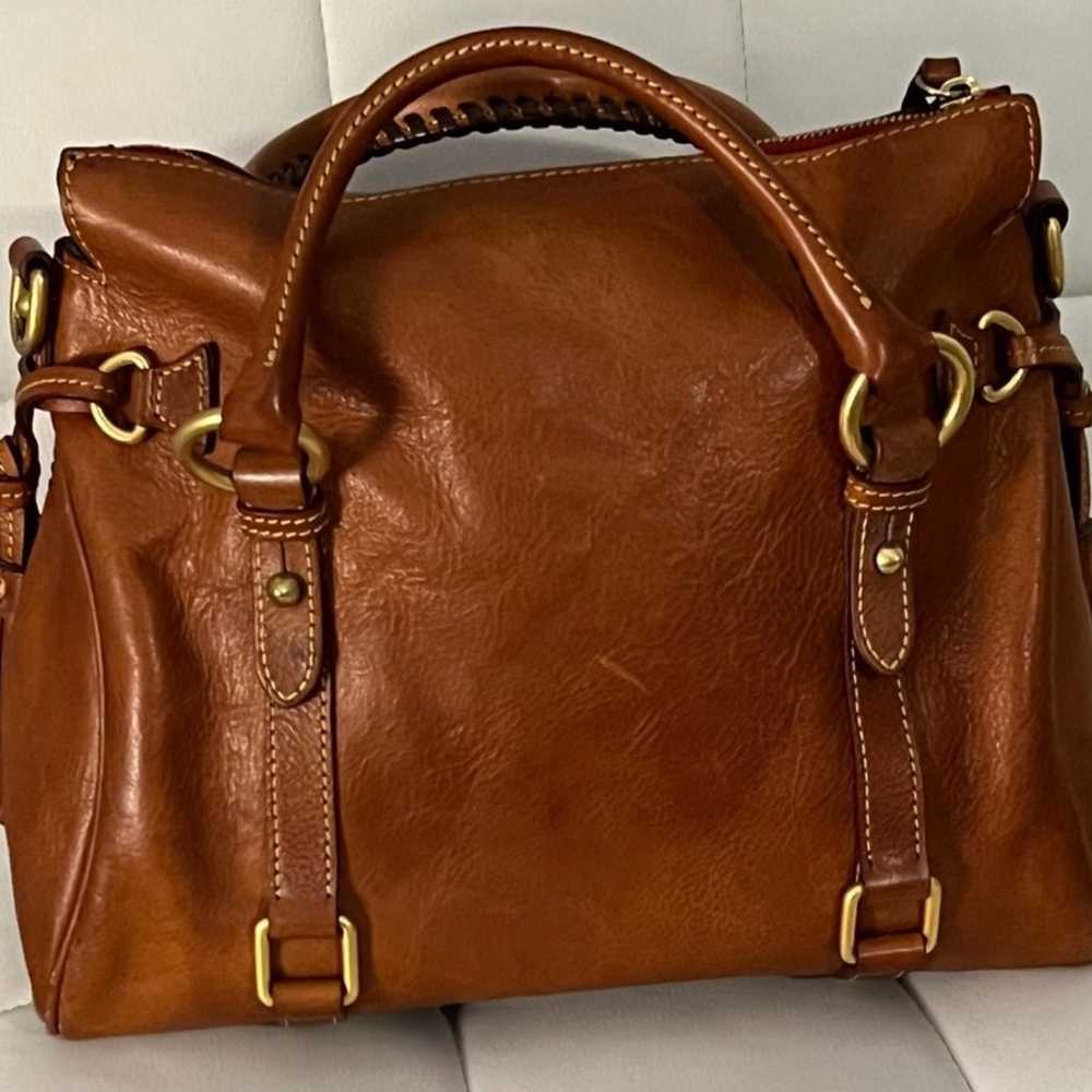 Dooney Bourke Brown Leather Handbag Florentine Va… - image 2