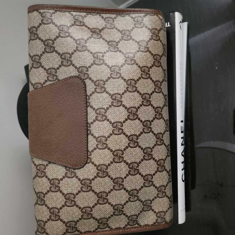 Authentic Gucci vintage GG Canvas clutch Web Sher… - image 5