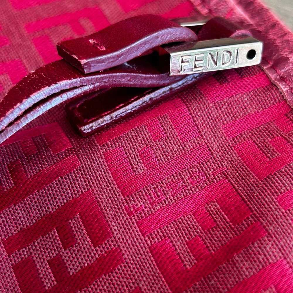 Fendi Valentine Red Zucca Shopper Tote Bag Canvas… - image 11