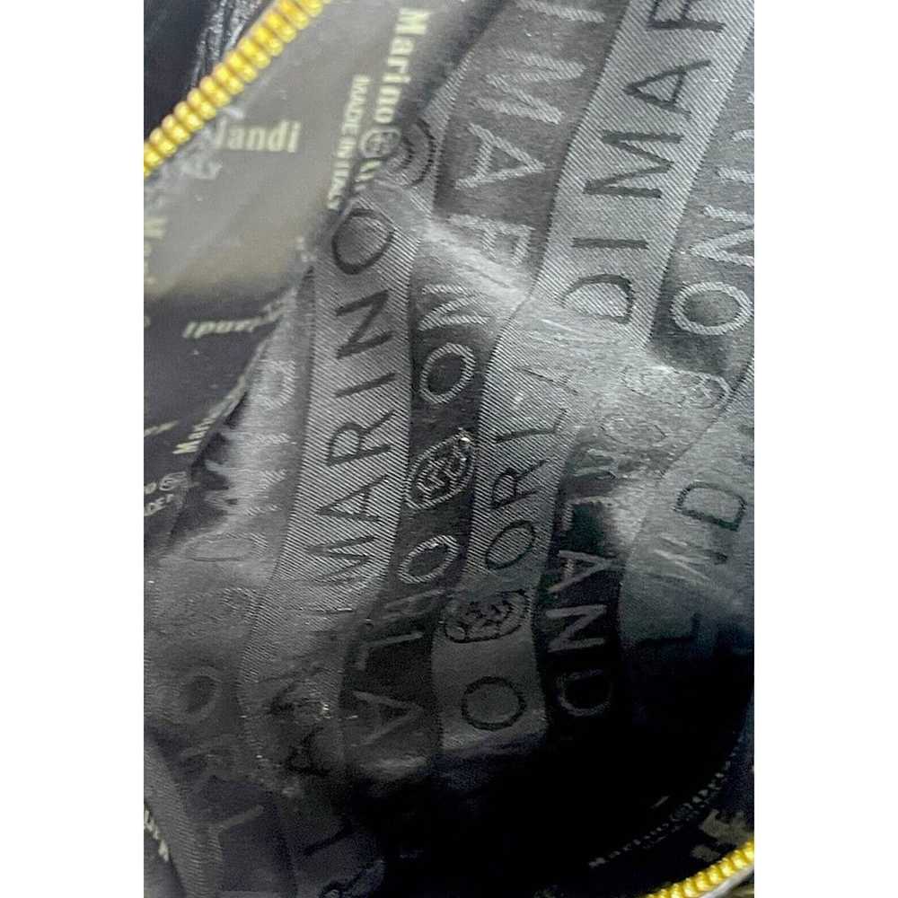 Marino Orlandi Genuine Black Leather Monogram Pat… - image 8