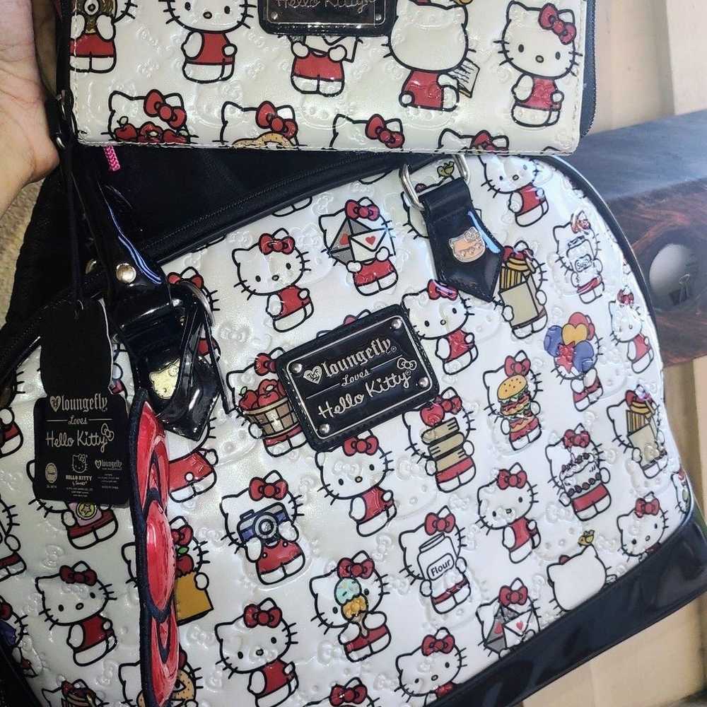 Hello kitty X Loungefly Embossed Large dome purse… - image 5