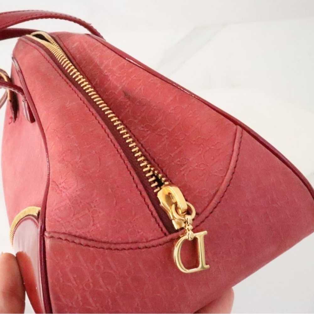 Christian Dior Y2K Cherry Red Purse Too Handle Zi… - image 3