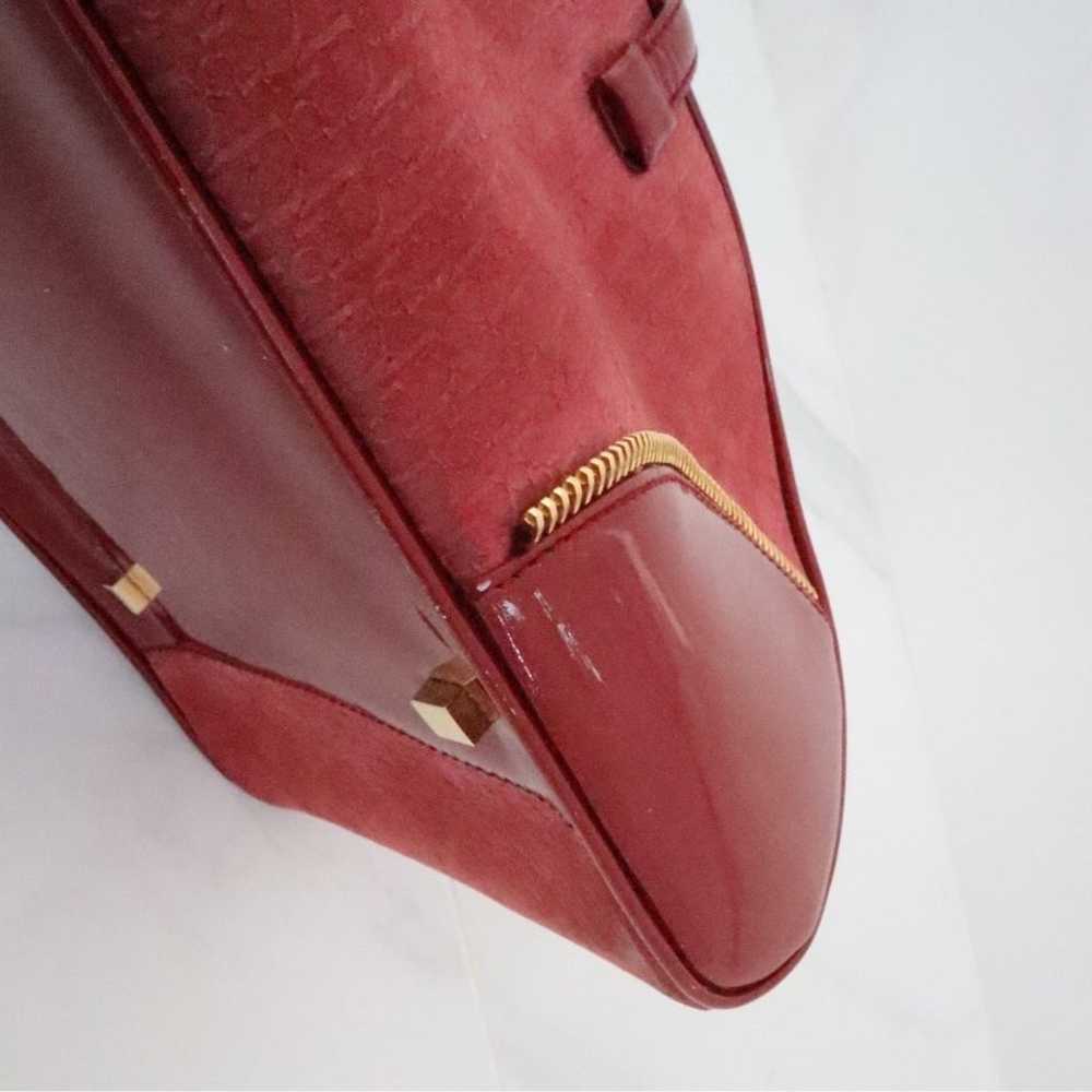 Christian Dior Y2K Cherry Red Purse Too Handle Zi… - image 4