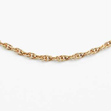 14k Yellow Gold Estate 26.5" Double Rolo Link Cha… - image 1
