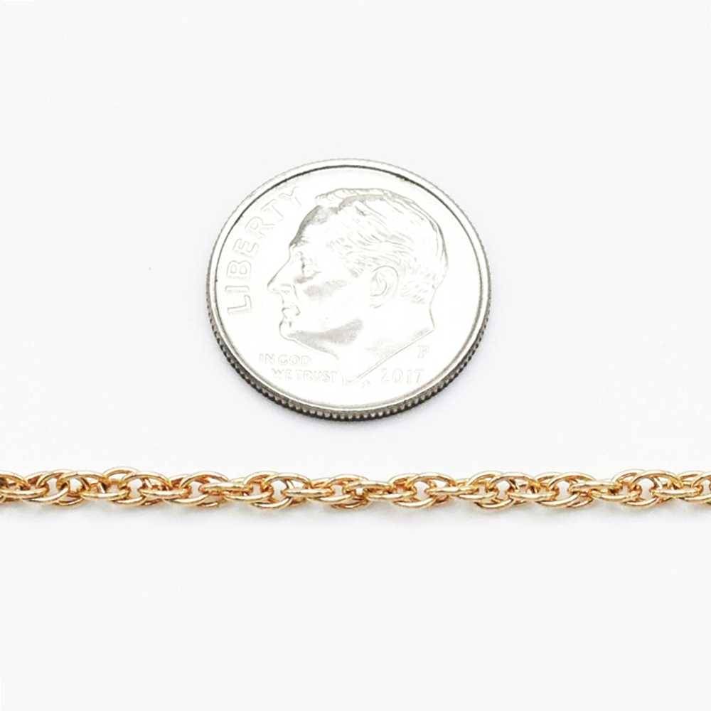 14k Yellow Gold Estate 26.5" Double Rolo Link Cha… - image 3