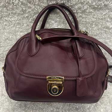 Salvatore Ferragamo Leather Burgundy Handbag - image 1
