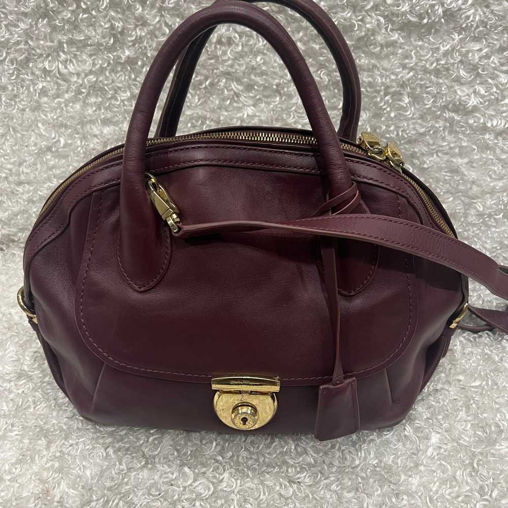 Salvatore Ferragamo Leather Burgundy Handbag - image 2
