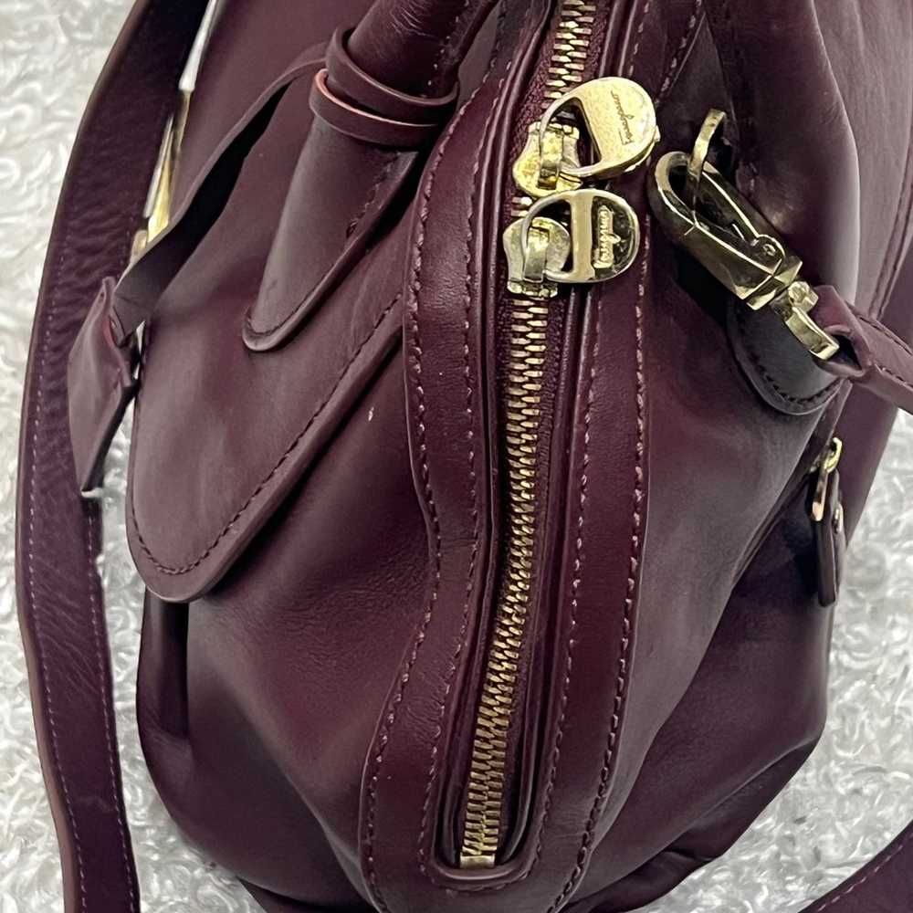 Salvatore Ferragamo Leather Burgundy Handbag - image 4