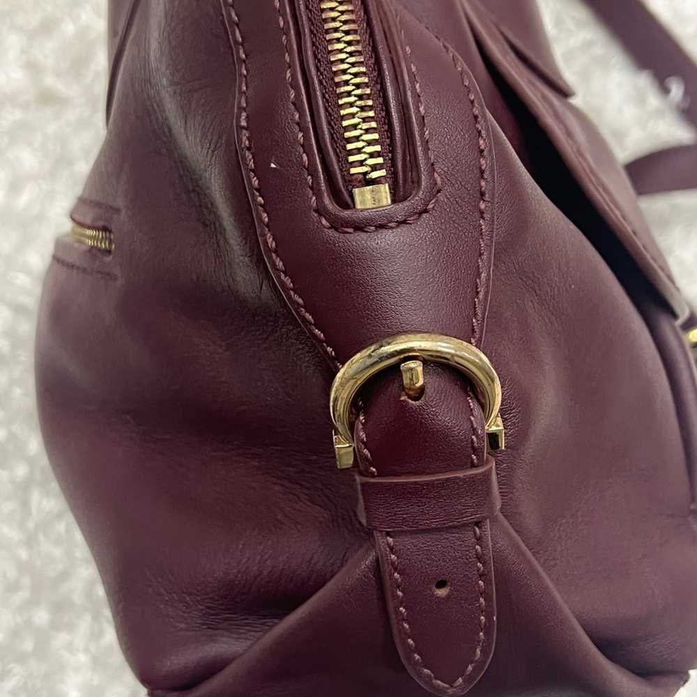 Salvatore Ferragamo Leather Burgundy Handbag - image 8