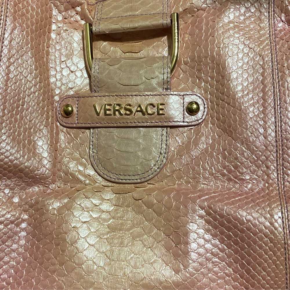 Authentic Versace pink python purse - image 2