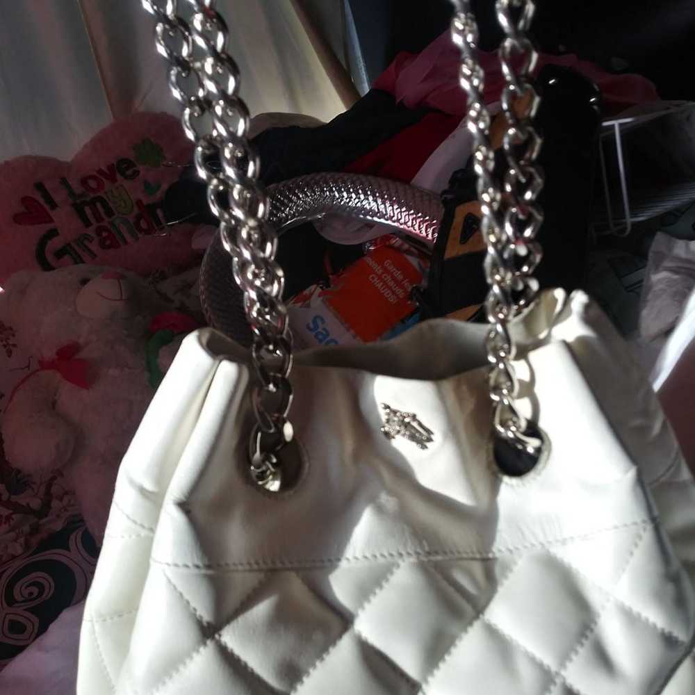 Authentic White Quilted Burberry leather - image 1