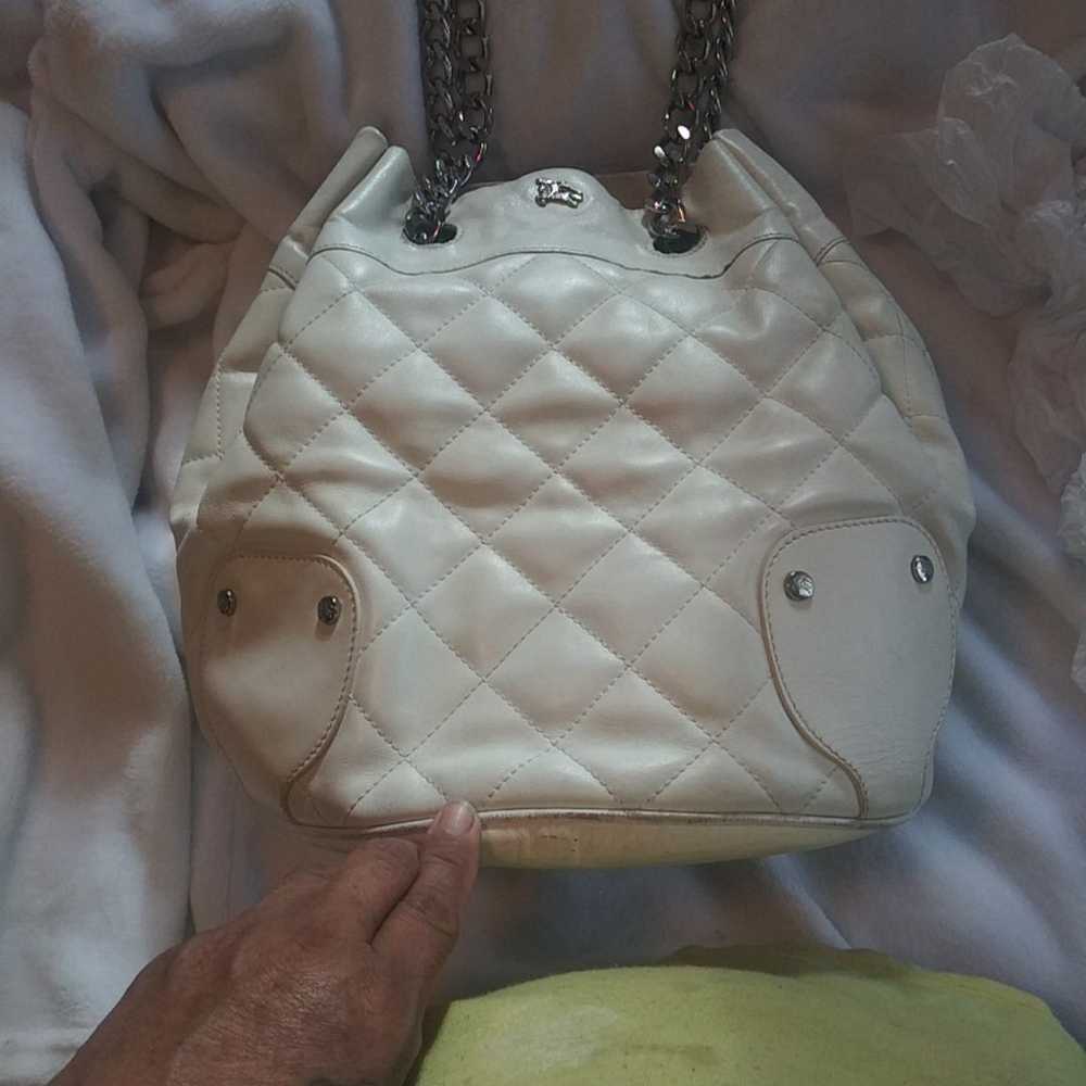 Authentic White Quilted Burberry leather - image 2