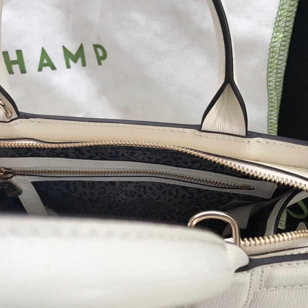 LONGCHAMP PARIS LEPLAIAGE IVORY LEATHER HANDBAG - image 10