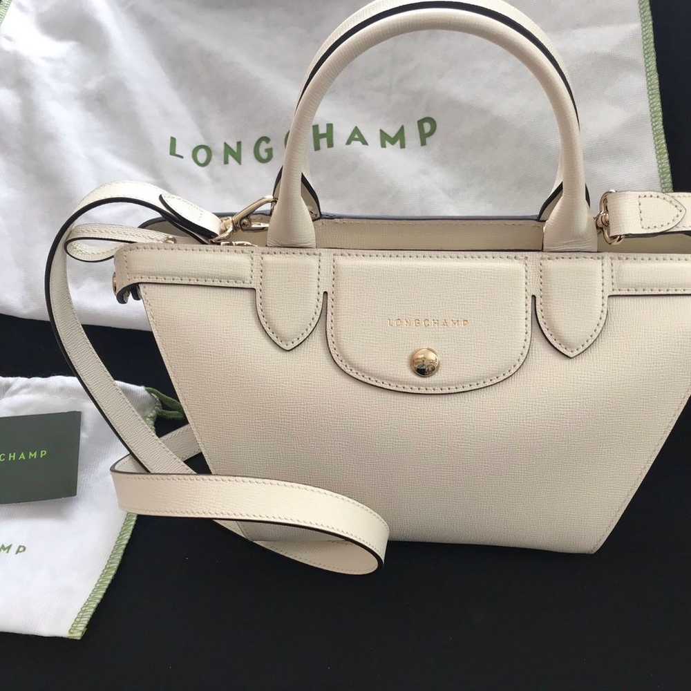 LONGCHAMP PARIS LEPLAIAGE IVORY LEATHER HANDBAG - image 11