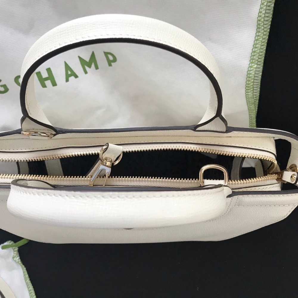 LONGCHAMP PARIS LEPLAIAGE IVORY LEATHER HANDBAG - image 12