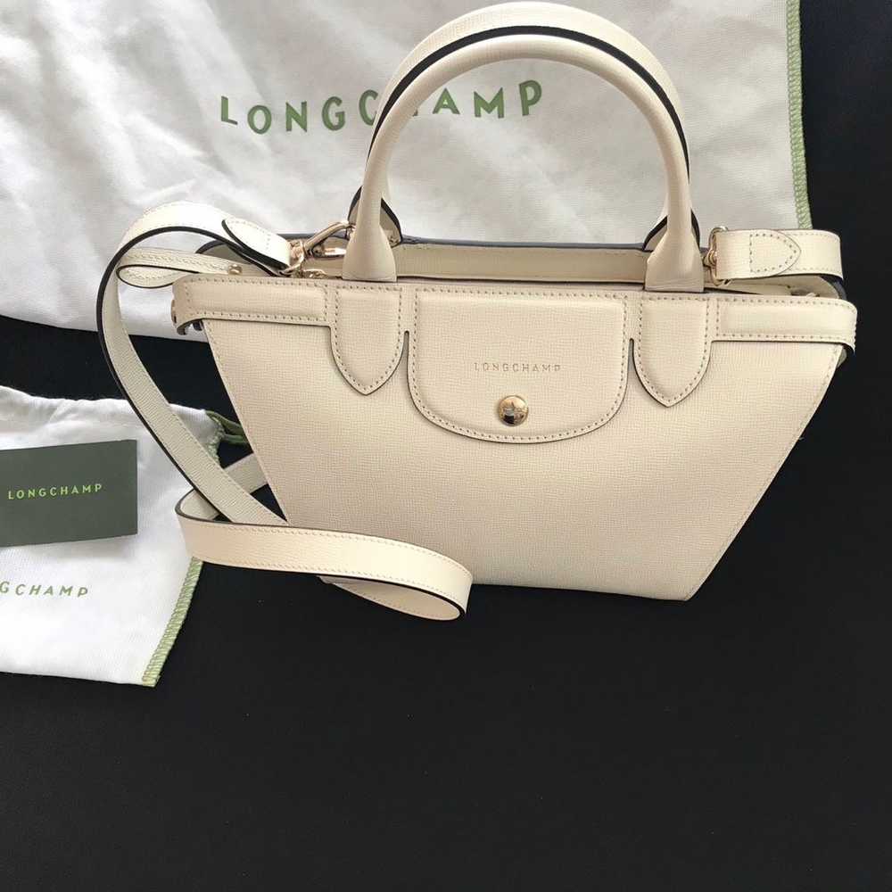 LONGCHAMP PARIS LEPLAIAGE IVORY LEATHER HANDBAG - image 1