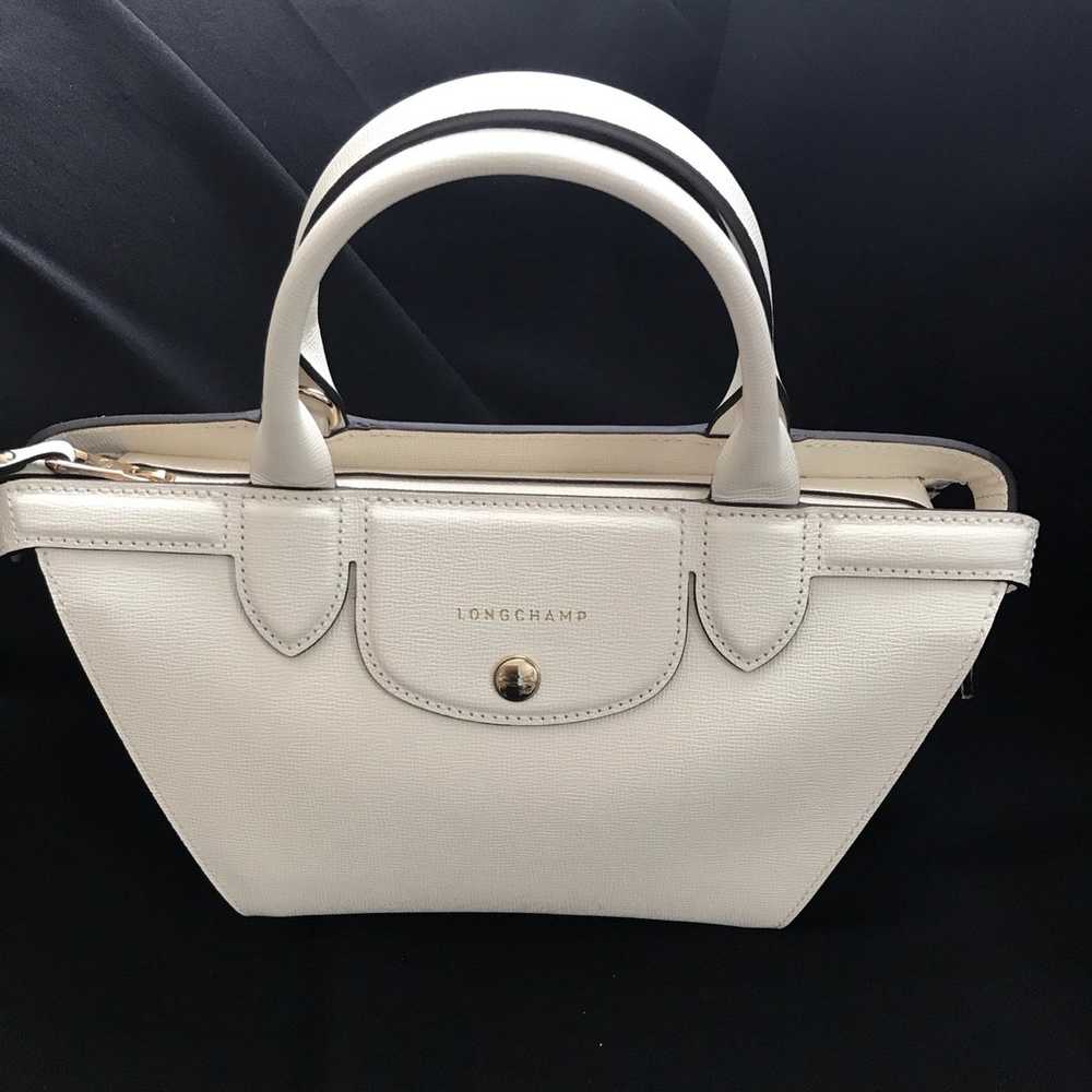 LONGCHAMP PARIS LEPLAIAGE IVORY LEATHER HANDBAG - image 2