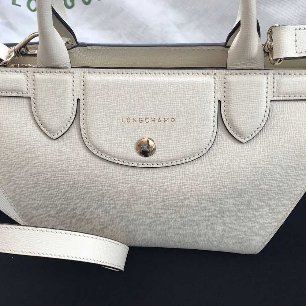 LONGCHAMP PARIS LEPLAIAGE IVORY LEATHER HANDBAG - image 4