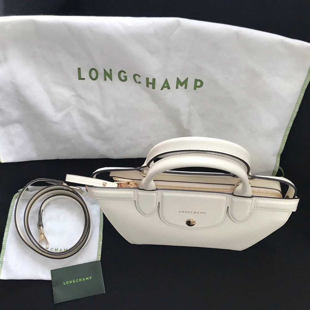 LONGCHAMP PARIS LEPLAIAGE IVORY LEATHER HANDBAG - image 5