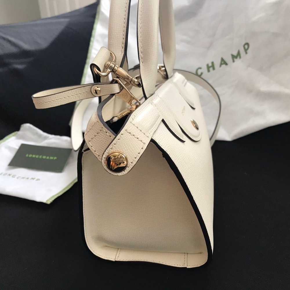 LONGCHAMP PARIS LEPLAIAGE IVORY LEATHER HANDBAG - image 6