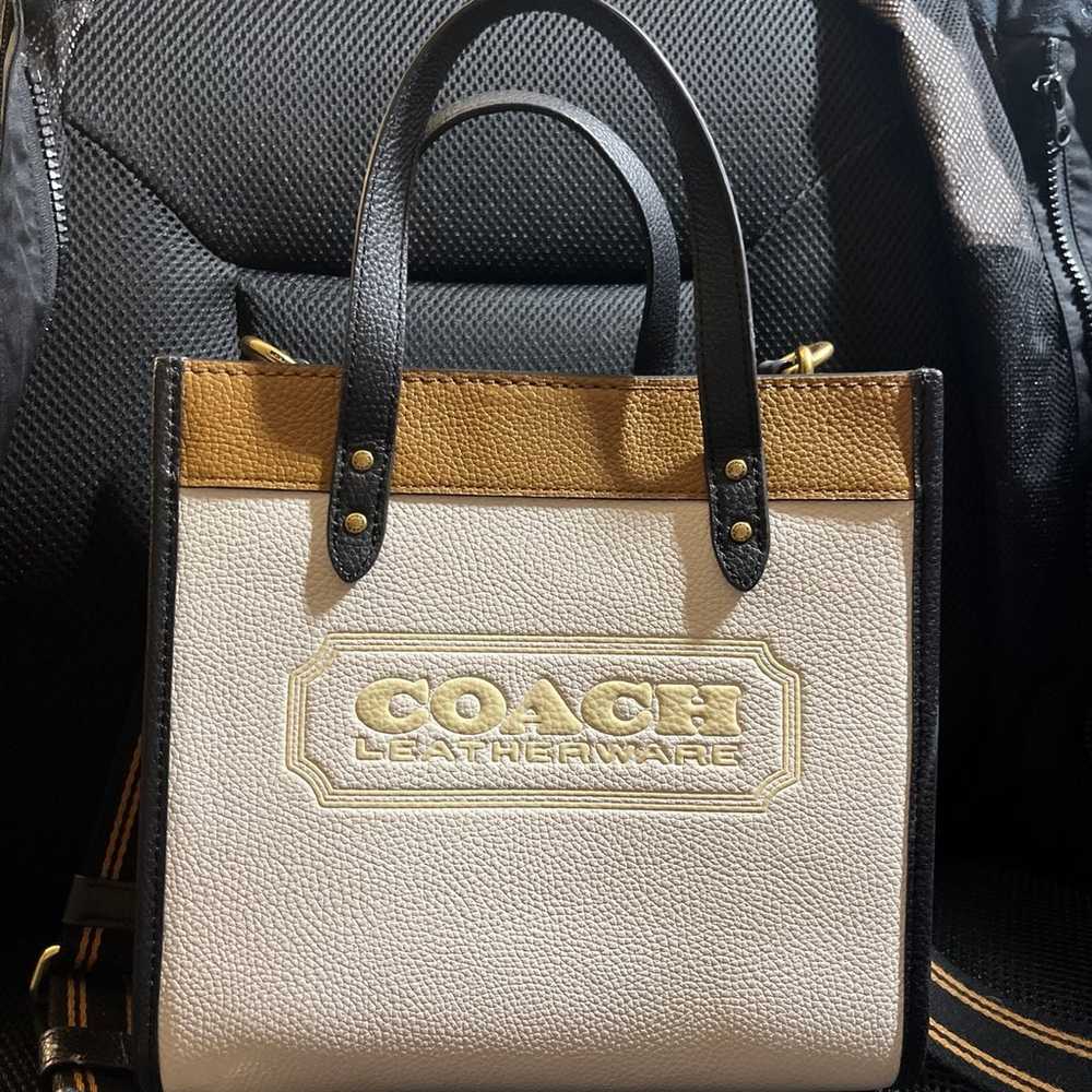 Field Tote 22 In Colorblock With Coach Badge - image 2