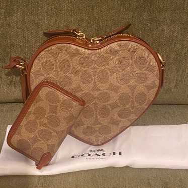 Coach Signature Heart Crossbody with Card Case