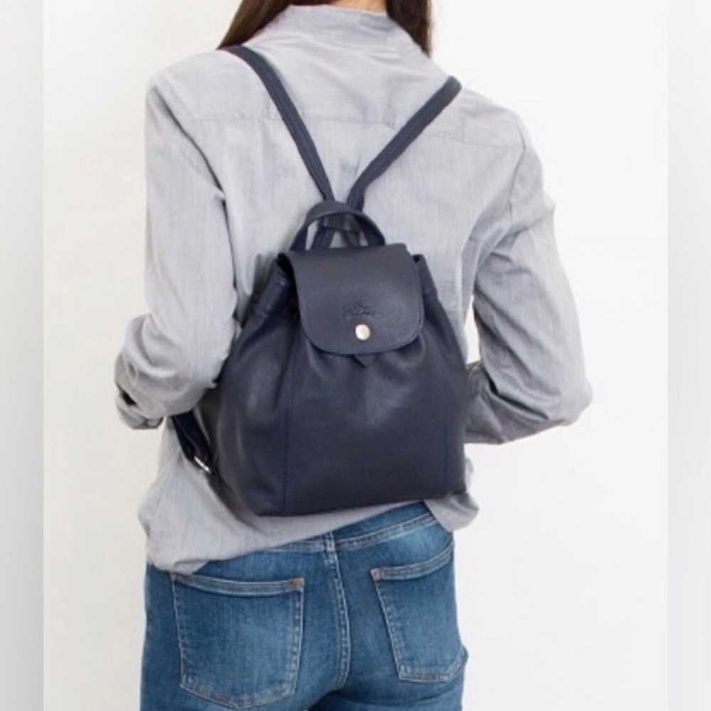 Longchamp le pliage cuir leather backpack - image 2