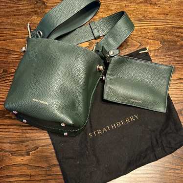 Strathberry Leather Luxury Designer Bucket Bag $5… - image 1